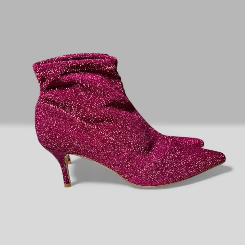 🌻Charles by Charles David Amstel Bootie in Fuchsia Glitter Women's Size 6